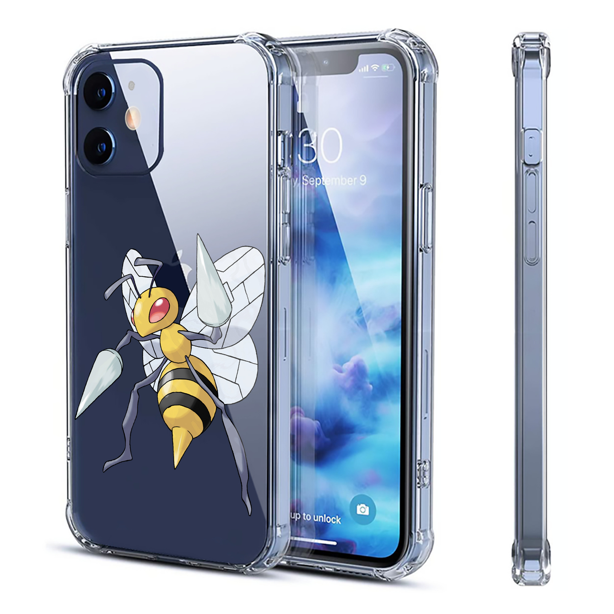 （画像用） ポケットモンスター Pokémon 【iPhone 12シリーズ対応】透明スマホケース（クリアソフトケース）